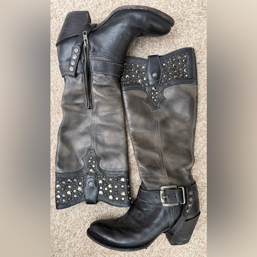 Muro WOMEN'S LEVELLAND WESTERN BOOTS ROUND TOE‎ buckle